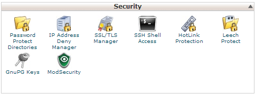 security cpanel
