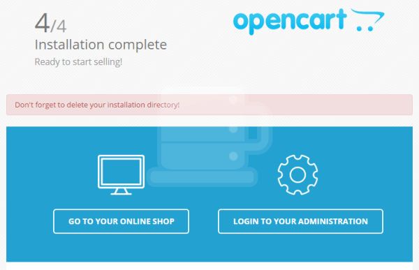 Cara install opencart step4
